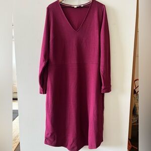 Biden Column Jersey Midi Dress sz 16/18 US in mulled wine color